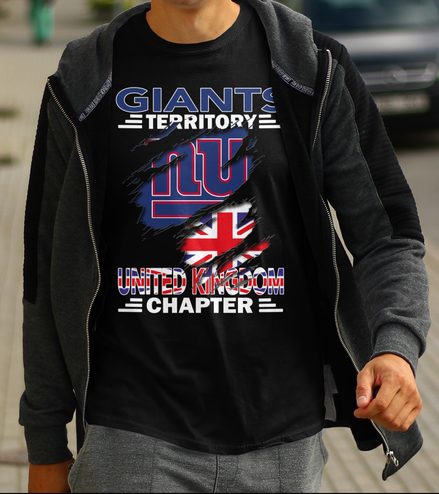 Giants Territory New York United Kingdom Chapter Union Jack T-Shirt