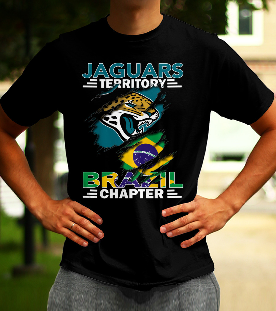 Jaguars Territory Brazil Chapter Jaguars Logo Brazil Flag T-Shirt
