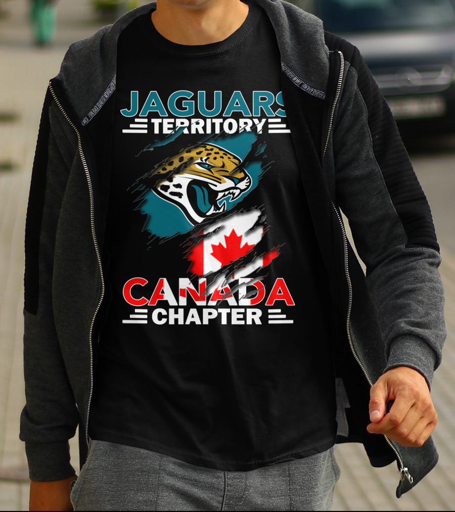 Jaguars Territory Canada Chapter With Jaguar And Canadian Flag Elements T-Shirt