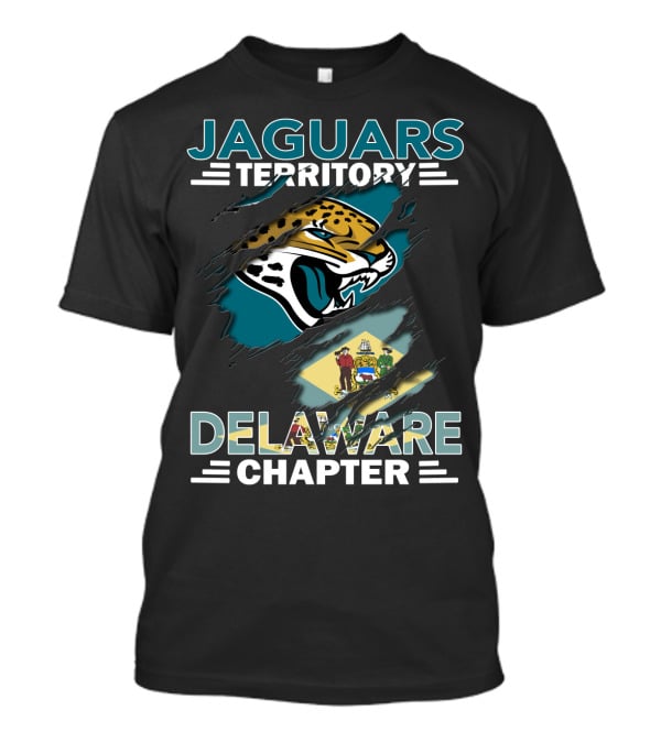 Jaguars Territory Delaware Chapter Logo With State Flag T-Shirt