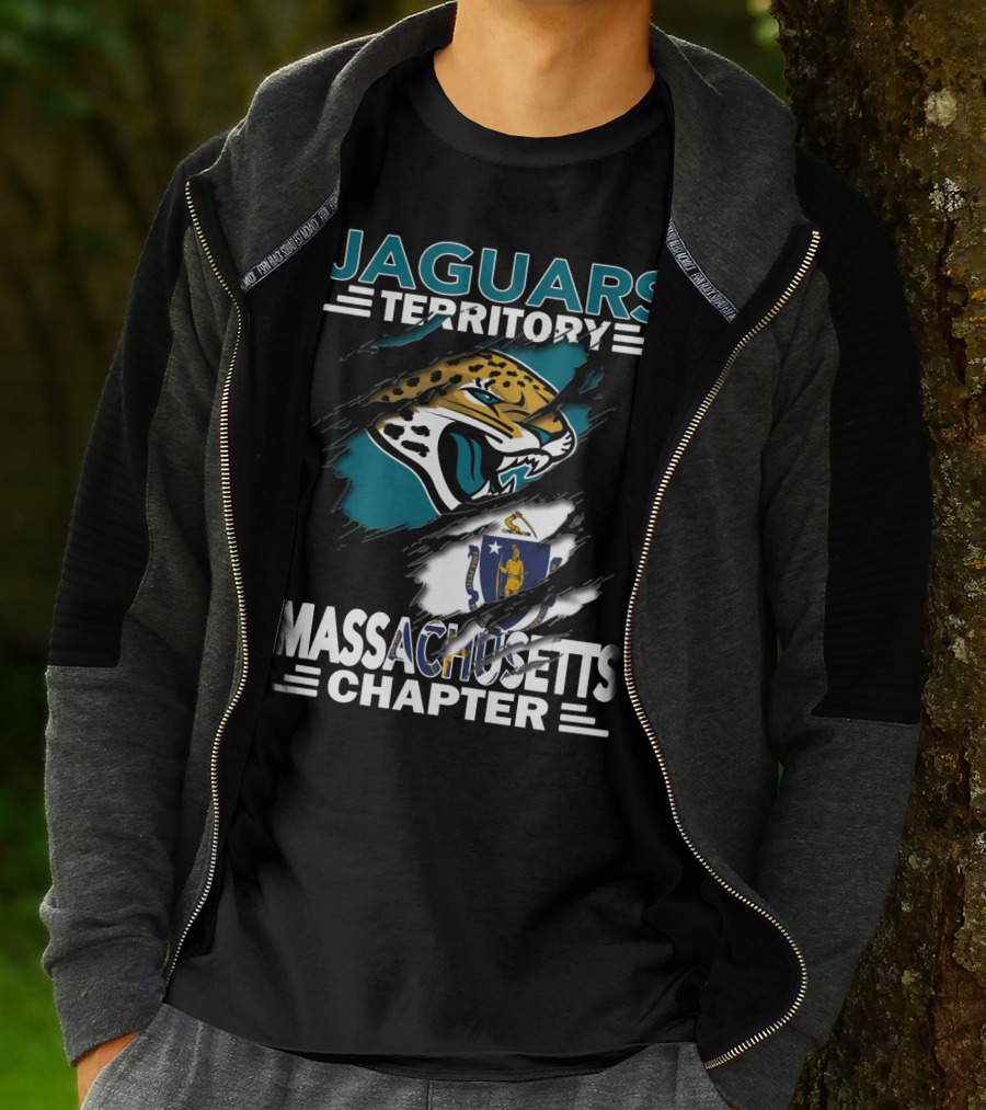 Jaguars Territory Massachusetts Chapter Jaguars Logo With Massachusetts Flag T-Shirt