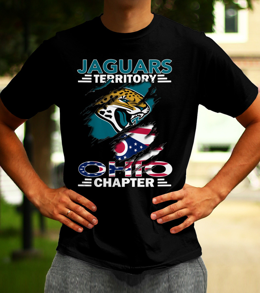 Jaguars Territory Ohio Chapter Jaguars Logo Ohio Flag T-Shirt