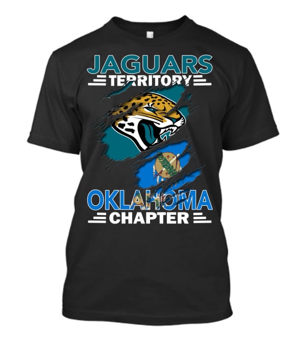 Jaguars Territory Oklahoma Chapter Logo With State Flag Emblem T-Shirt