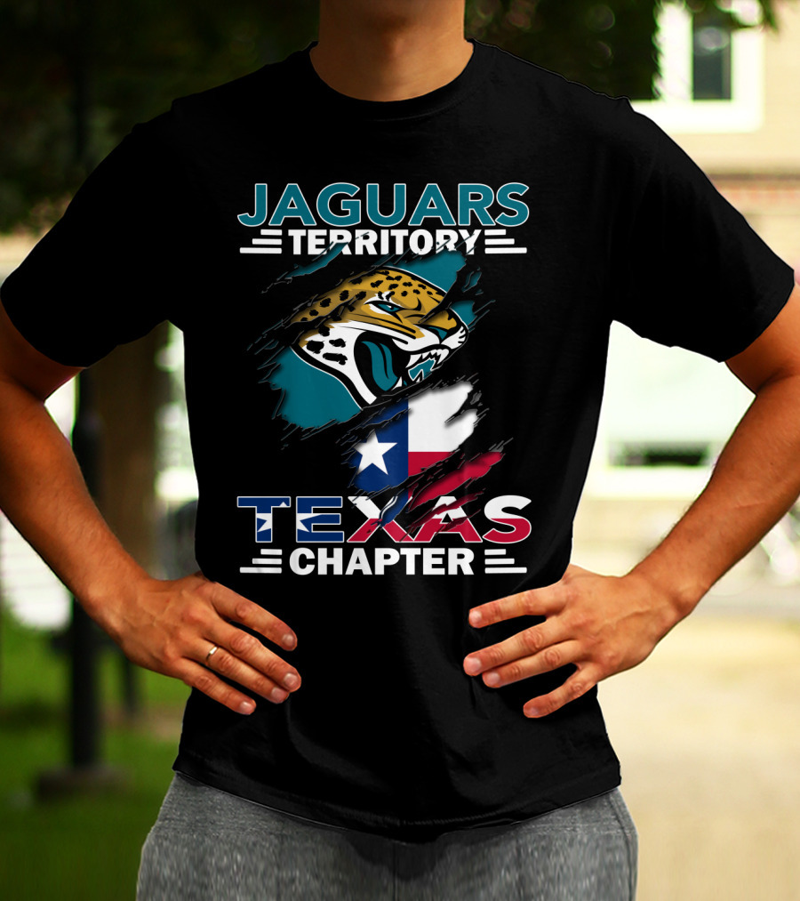 Jaguars Territory Texas Chapter With Texas Flag And Jaguar T-Shirt