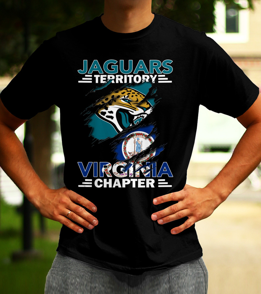 Jaguars Territory Virginia Chapter Logo With State Flag Elements T-Shirt