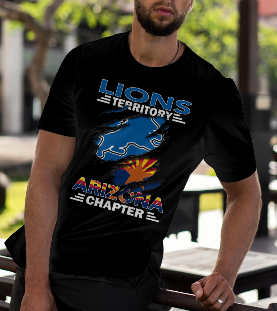 Lions Territory Arizona Chapter NFL Fan Shirt Arizona Flag And Lions T-Shirt