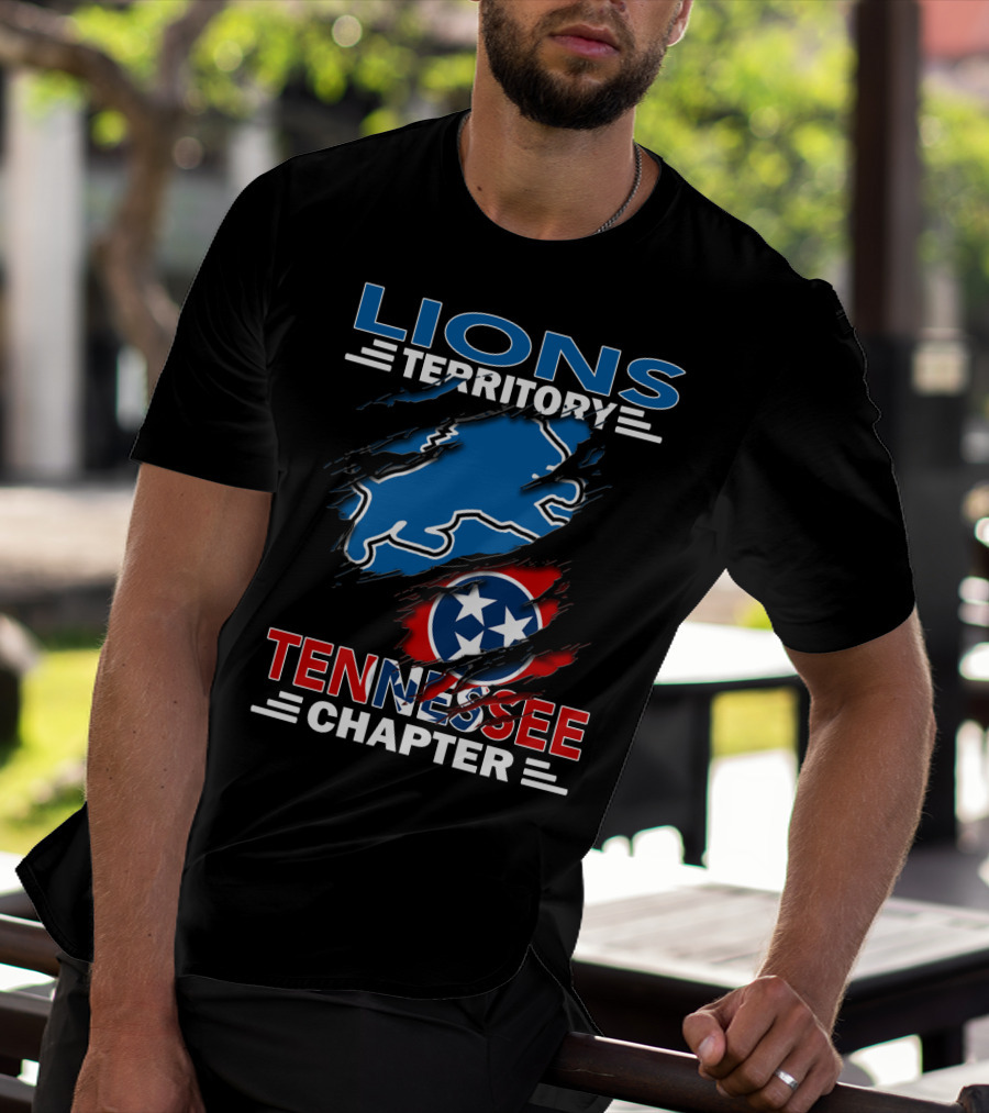 Lions Territory Tennessee Chapter Rip Through State Flag T-Shirt