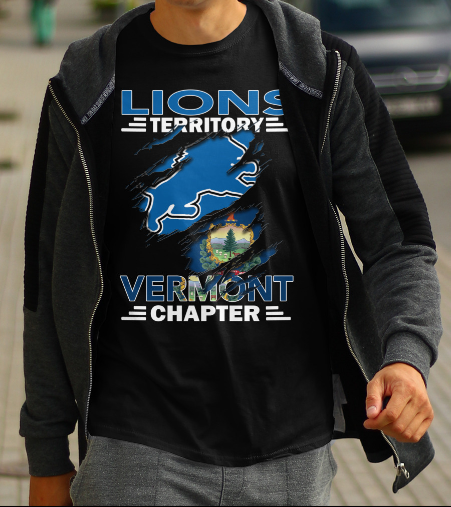 Lions Territory Vermont Chapter State Pride Emblem T-Shirt