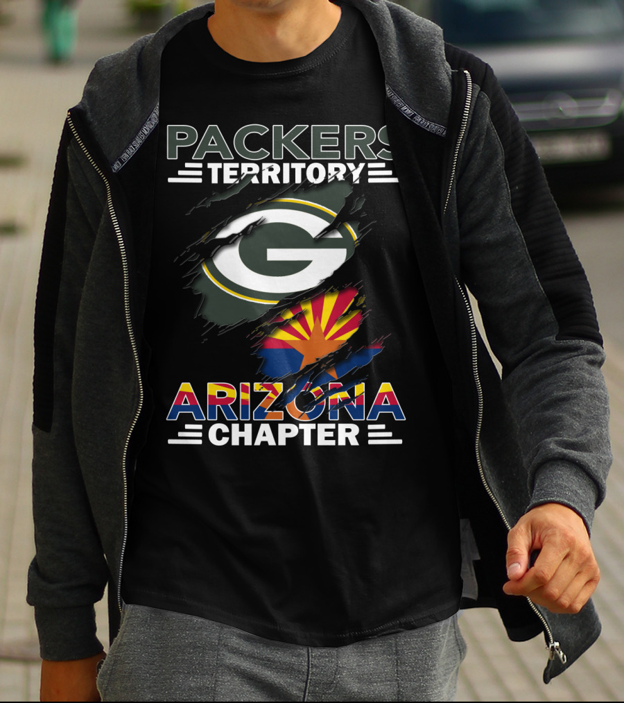 Packers Territory Arizona Chapter Green Bay Packers Logo Arizona Flag T-Shirt