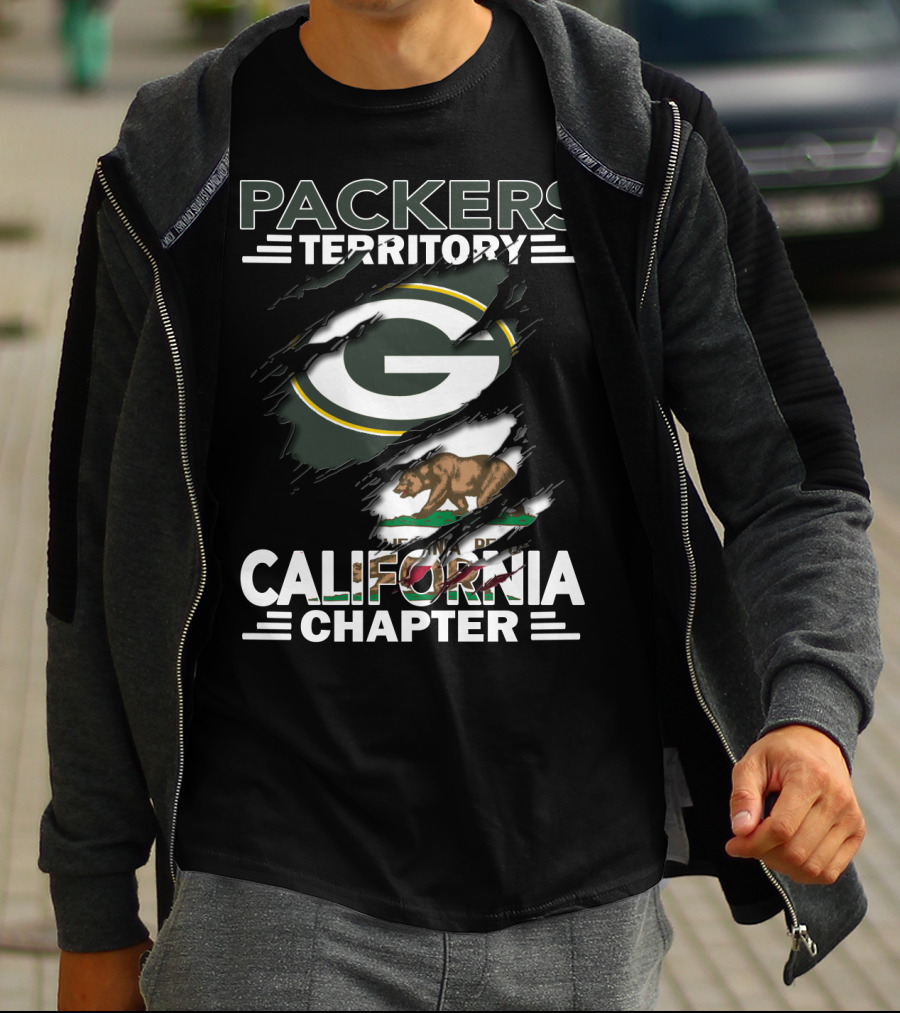 Packers Territory California Chapter Green Bay Bear Flag T-Shirt