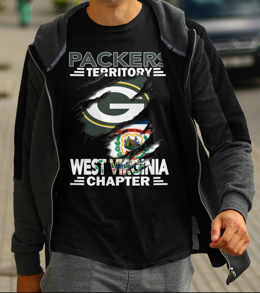 Packers Territory West Virginia Chapter Green Bay Packers Logo West Virginia Emblem T-Shirt
