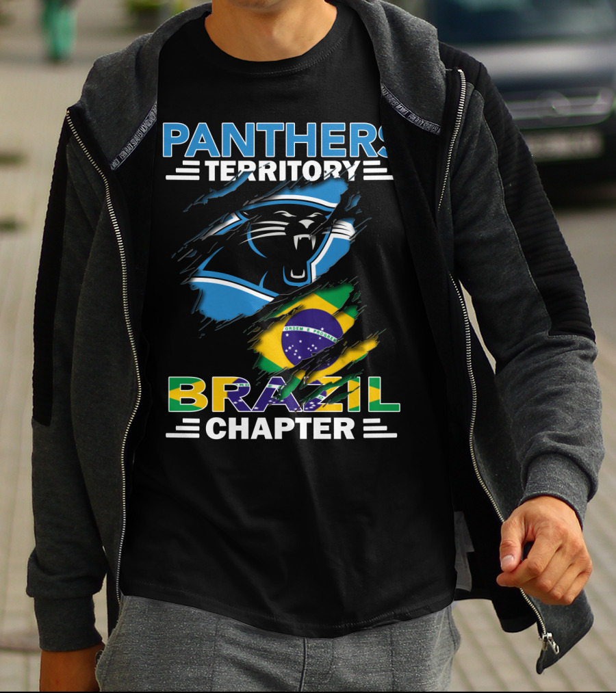Panthers Territory Brazil Chapter Flag And Panther T-Shirt