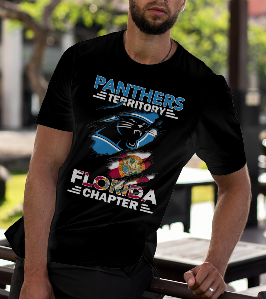 Panthers Territory Florida Chapter Logo With State Flag Elements T-Shirt