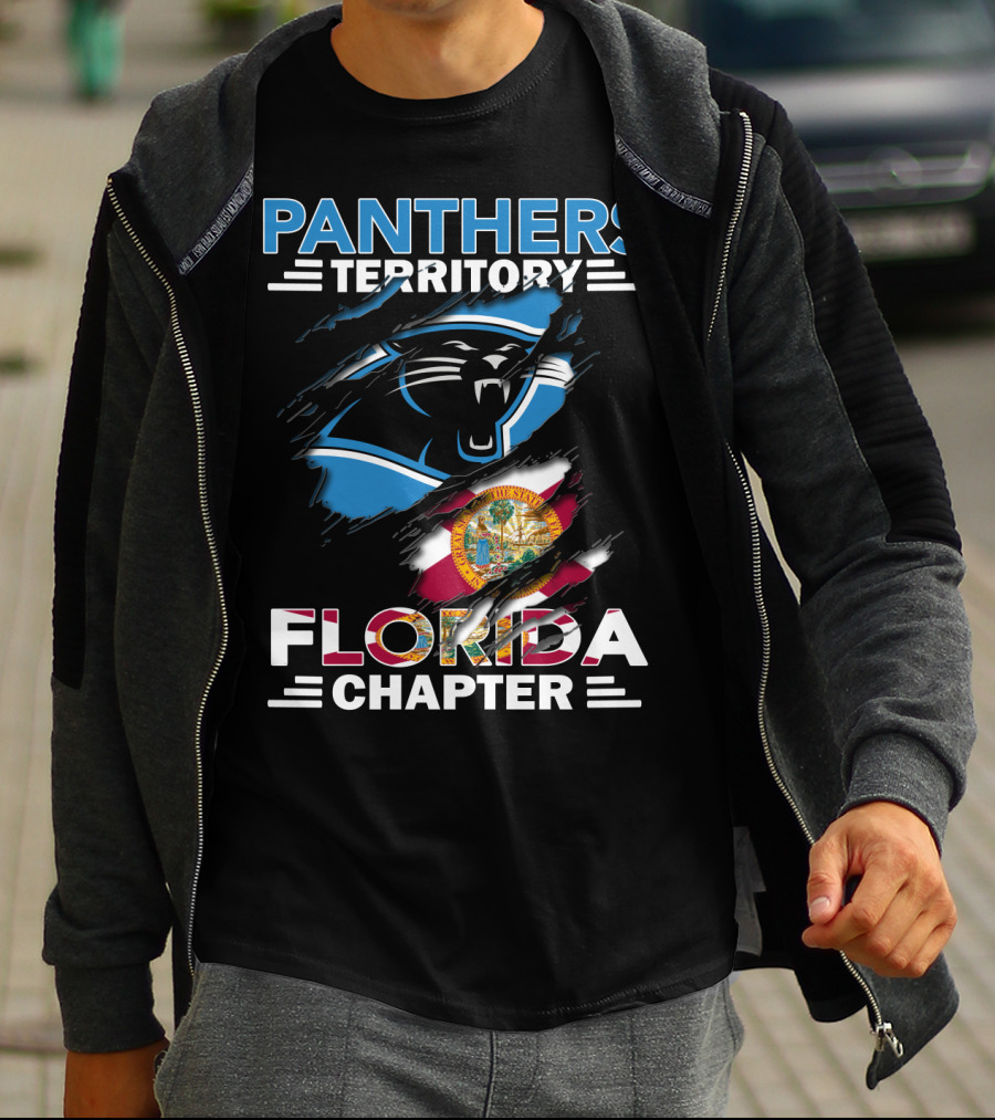 Panthers Territory Florida Chapter Logo With State Flag Elements T-Shirt