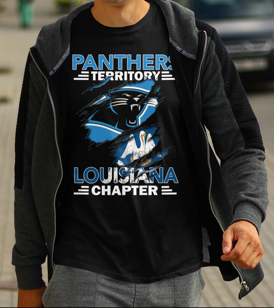 Panthers Territory Louisiana Chapter With Iconic Panther Logo And State T-Shirt