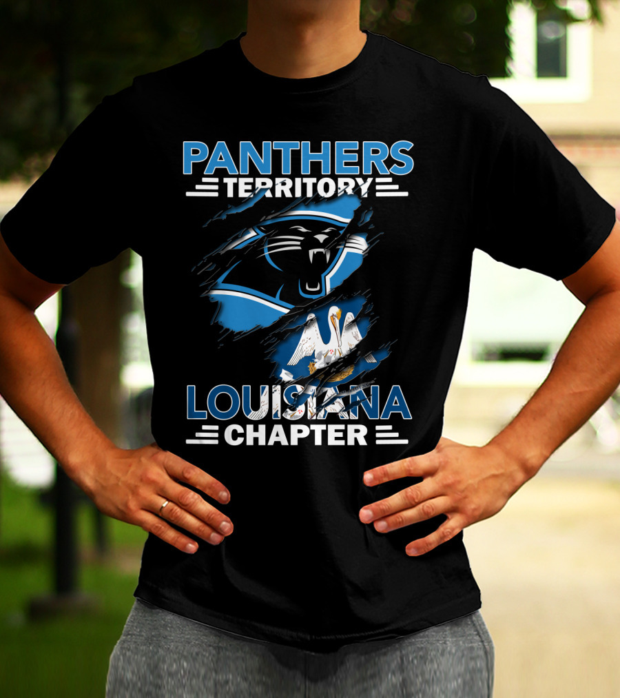 Panthers Territory Louisiana Chapter With Iconic Panther Logo And State T-Shirt