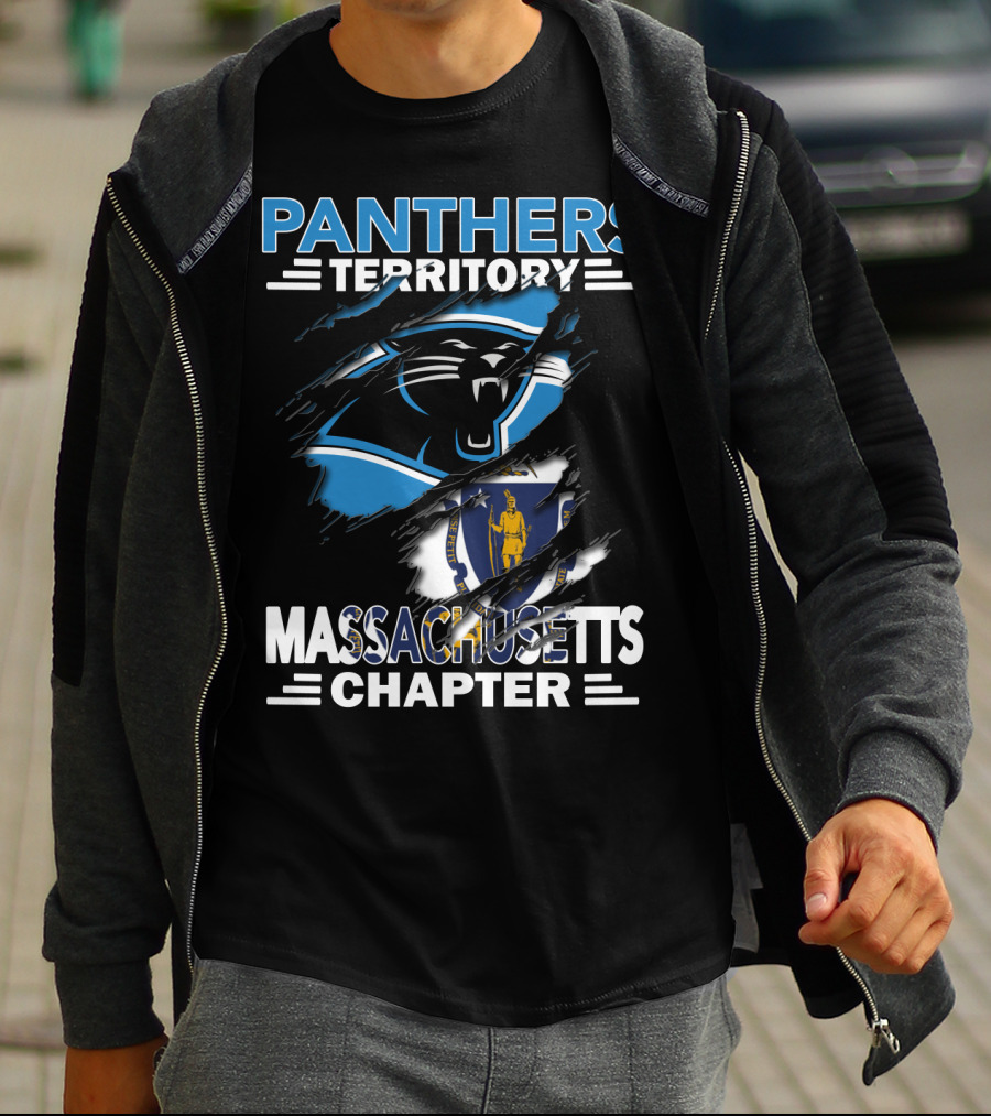 Panthers Territory Massachusetts Chapter NFL Fan Club Badge T-Shirt