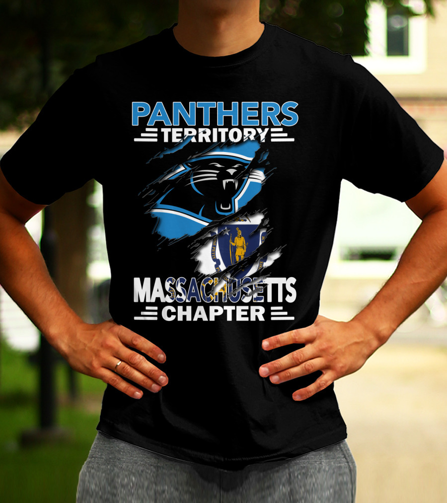 Panthers Territory Massachusetts Chapter NFL Fan Club Badge T-Shirt