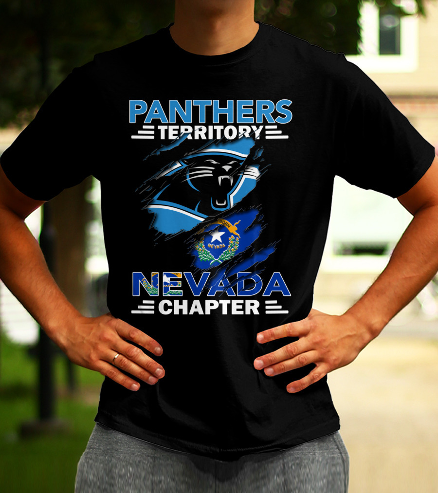 Panthers Territory Nevada Chapter Logo With Nevada State Flag T-Shirt
