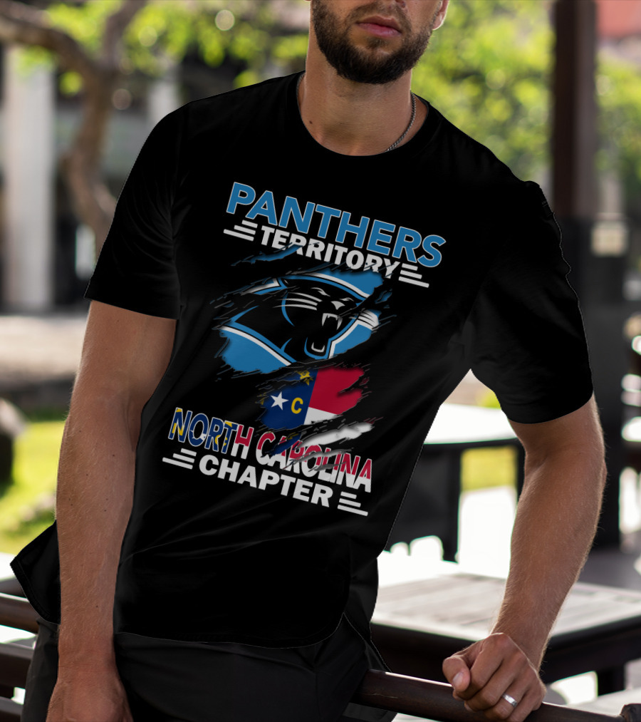 Panthers Territory North Carolina Chapter Flag And Logo Integration T-Shirt