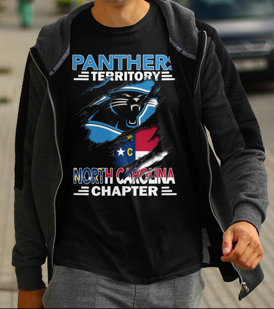 Panthers Territory North Carolina Chapter Flag And Logo Integration T-Shirt