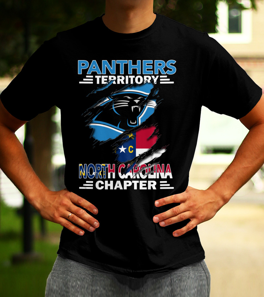 Panthers Territory North Carolina Chapter Flag And Logo Integration T-Shirt