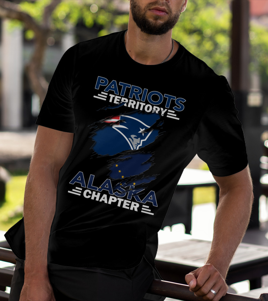 Patriots Territory Alaska Chapter New England Patriots Alaska Flag T-Shirt