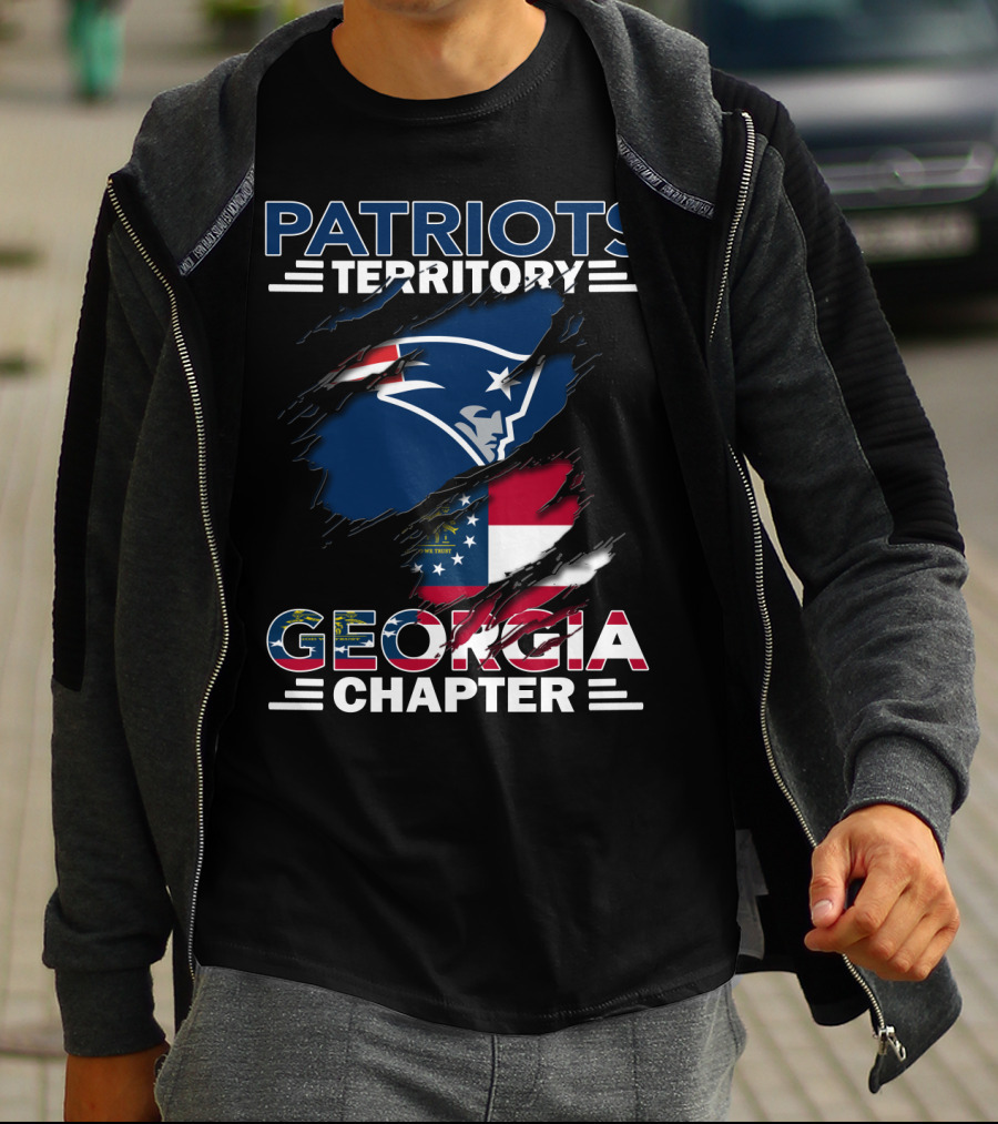 Patriots Territory Georgia Chapter New England Flag Fusion T-Shirt