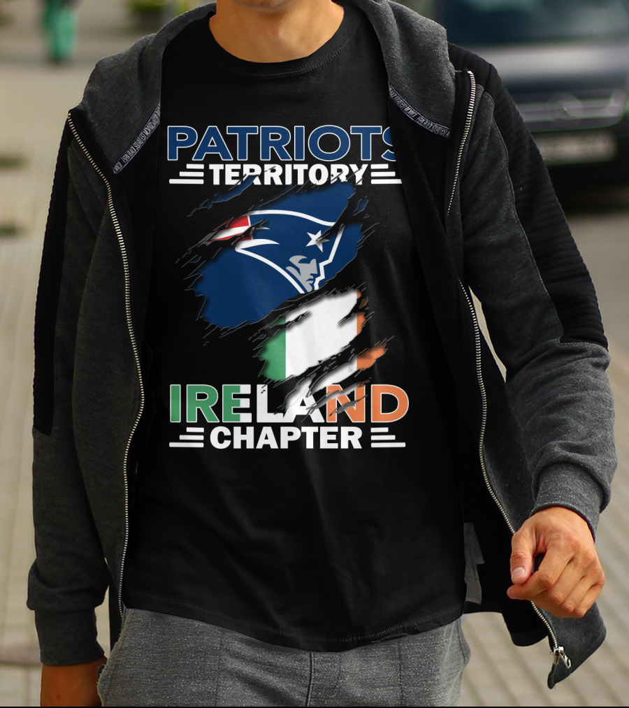 Patriots Territory Ireland Chapter New England Flag T-Shirt