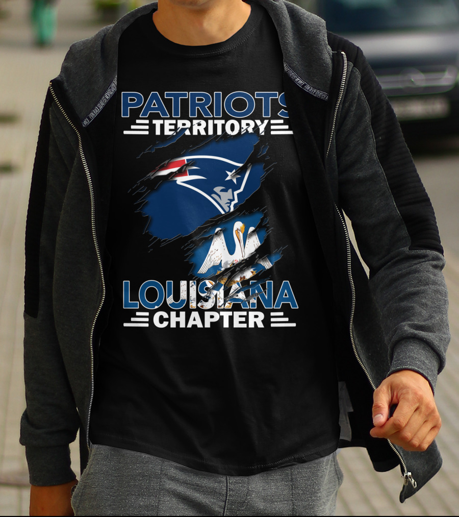 Patriots Territory Louisiana Chapter New England Patriots Louisiana State Fan Club T-Shirt