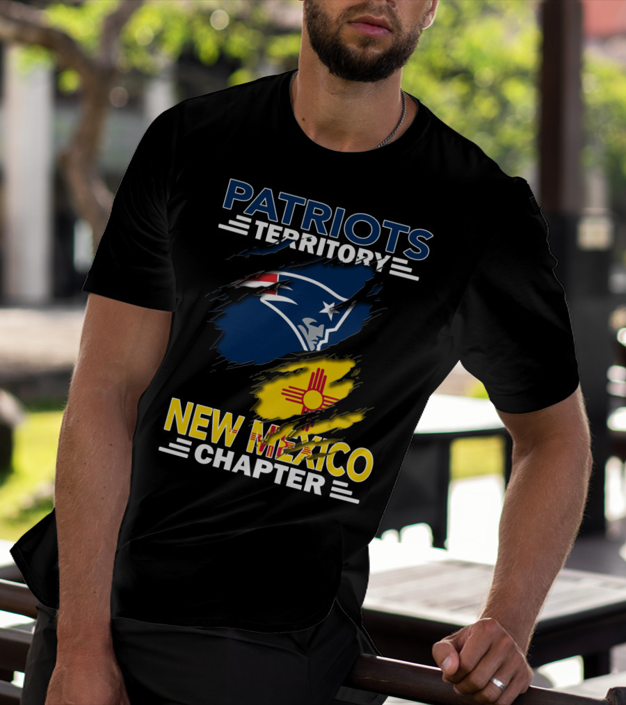 Patriots Territory New Mexico Chapter Patriots Head Logo And New Mexico Flag T-Shirt
