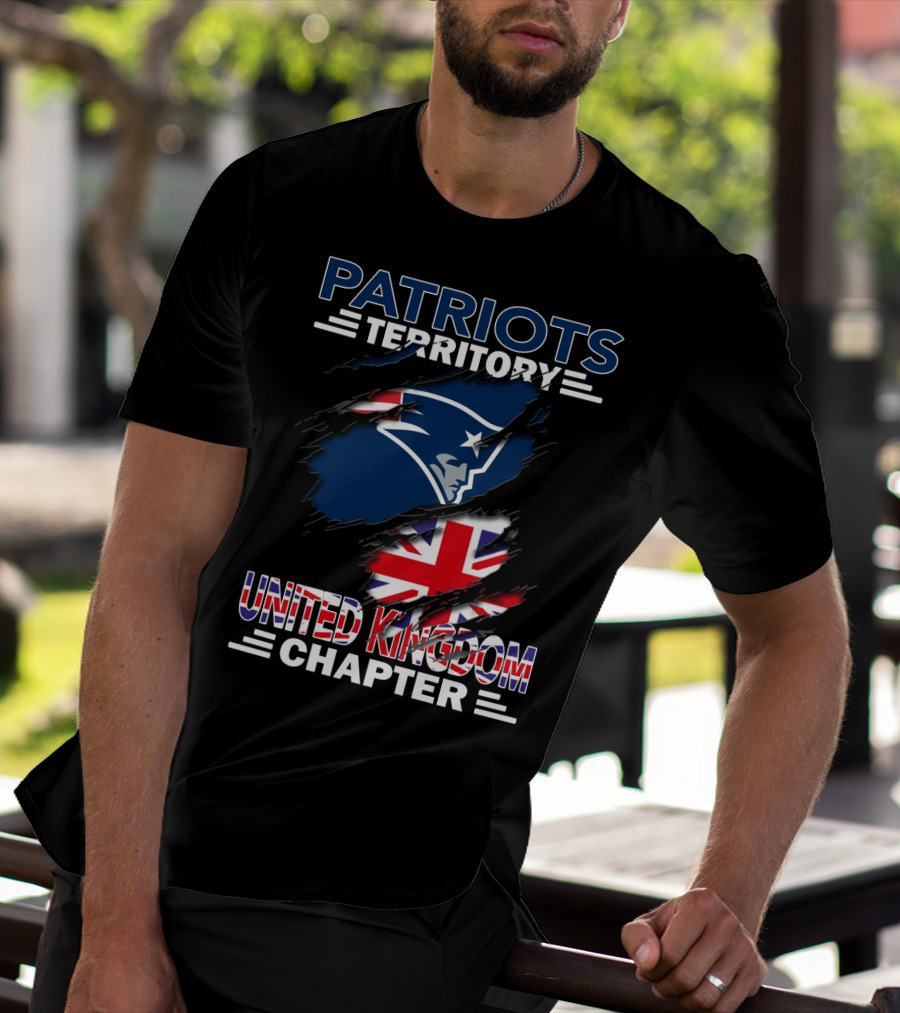 Patriots Territory United Kingdom Chapter Patriots Logo Union Jack T-Shirt