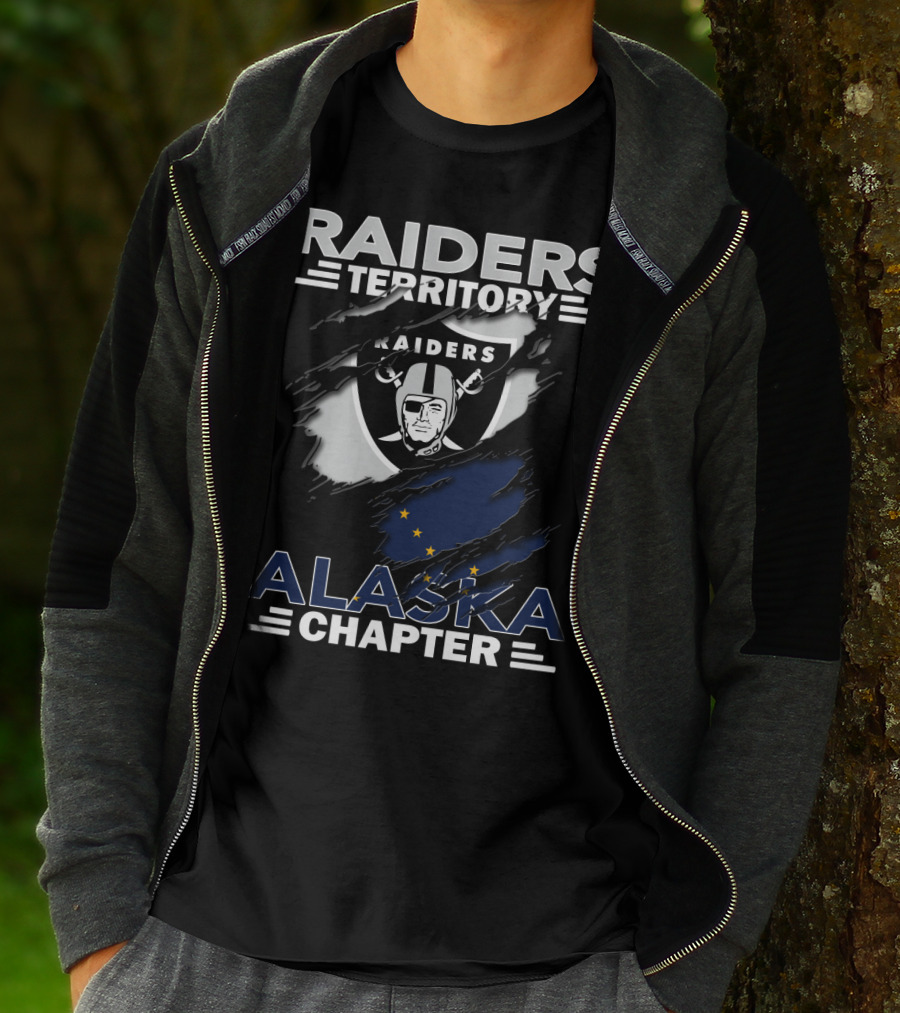 Raiders Territory Alaska Chapter Shield With Alaska Flag Integration T-Shirt