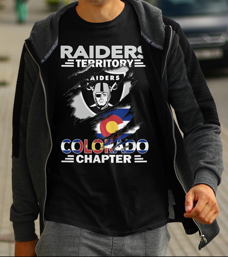 Raiders Territory Colorado Chapter Raiders Logo Colorado Flag T-Shirt