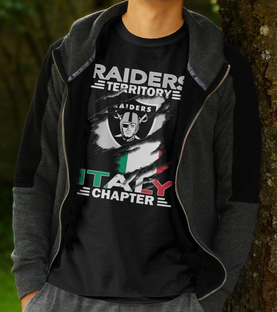 Raiders Territory Italy Chapter Flag Emblem T-Shirt