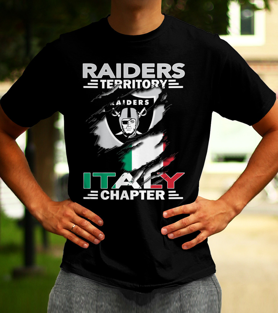 Raiders Territory Italy Chapter Flag Emblem T-Shirt