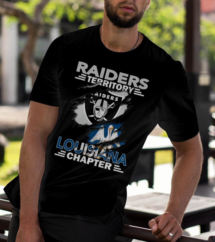 Raiders Territory Louisiana Chapter Pelican And Shield Emblem T-Shirt
