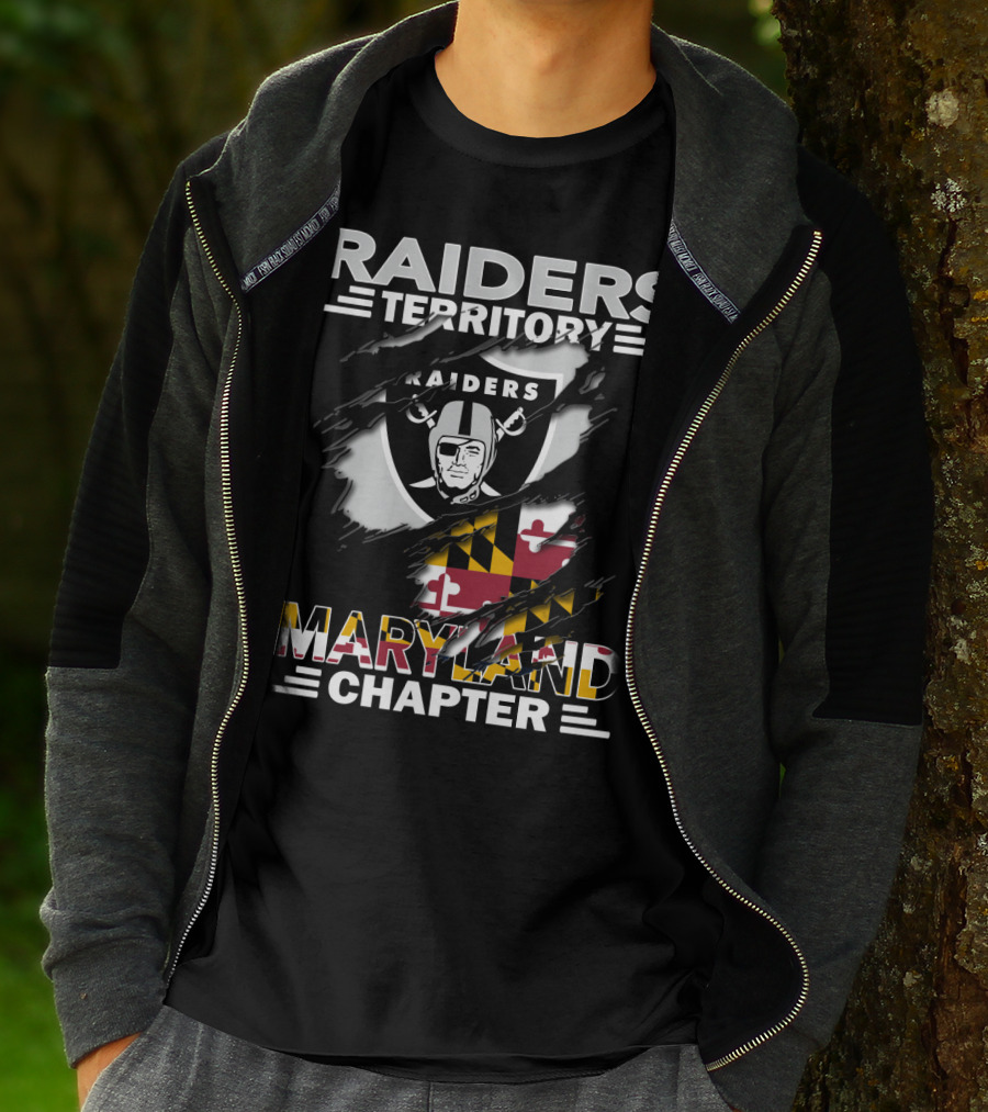 Raiders Territory Maryland Chapter Raiders Maryland Flag T-Shirt