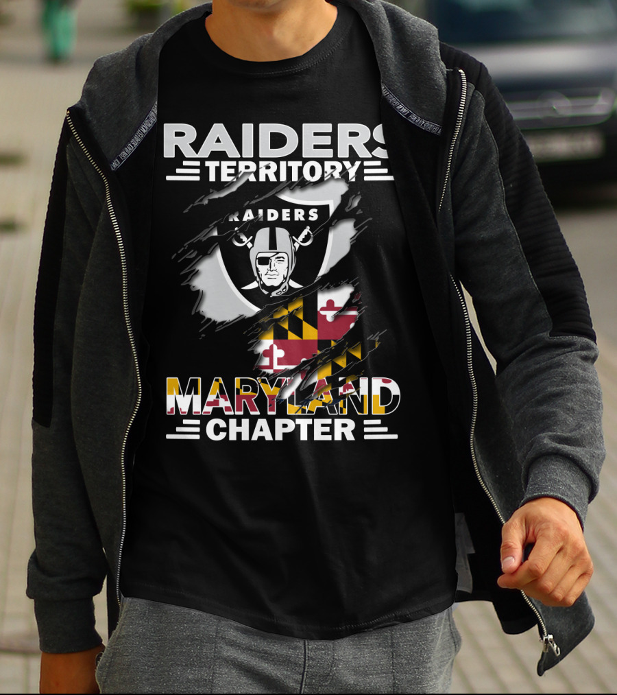 Raiders Territory Maryland Chapter Raiders Maryland Flag T-Shirt