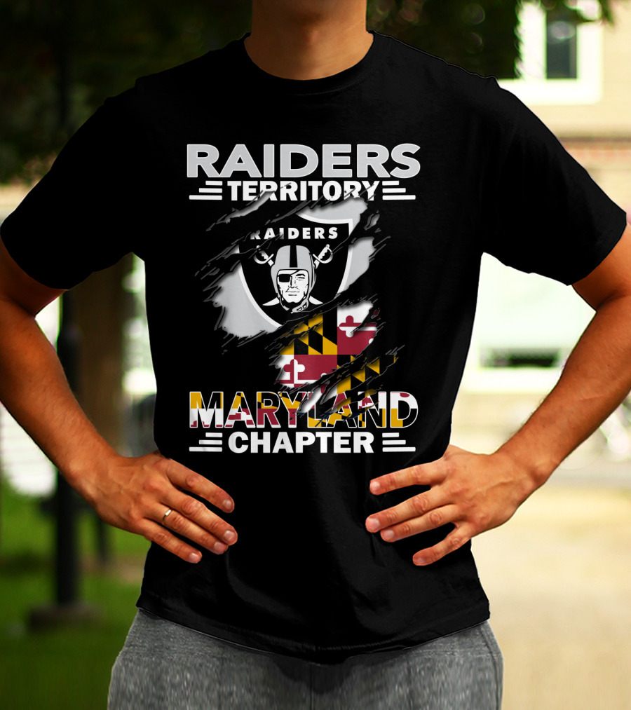 Raiders Territory Maryland Chapter Raiders Maryland Flag T-Shirt