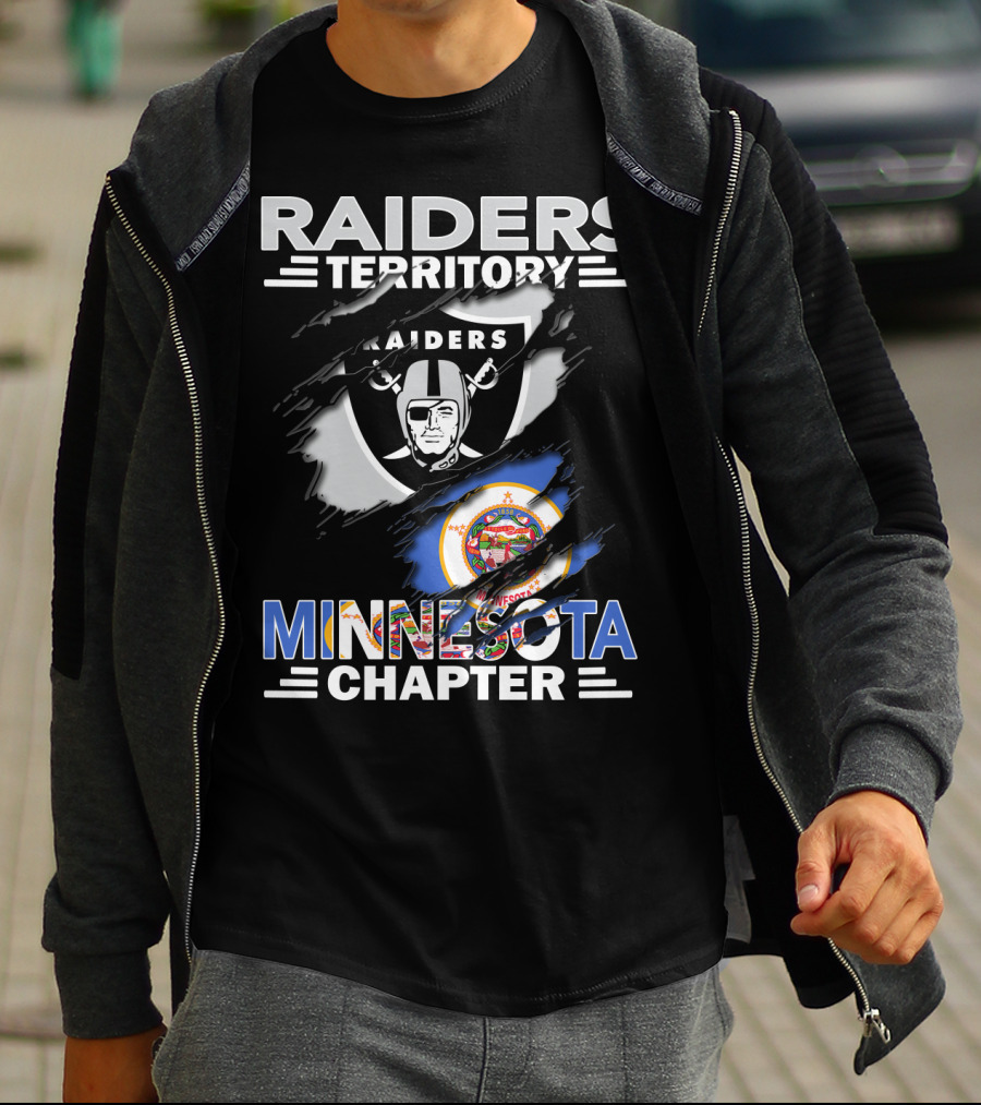 Raiders Territory Minnesota Chapter Football Fan T-Shirt