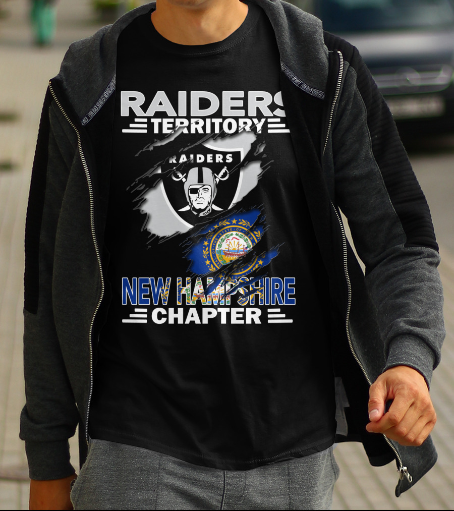 Raiders Territory New Hampshire Chapter Flag Emblem T-Shirt