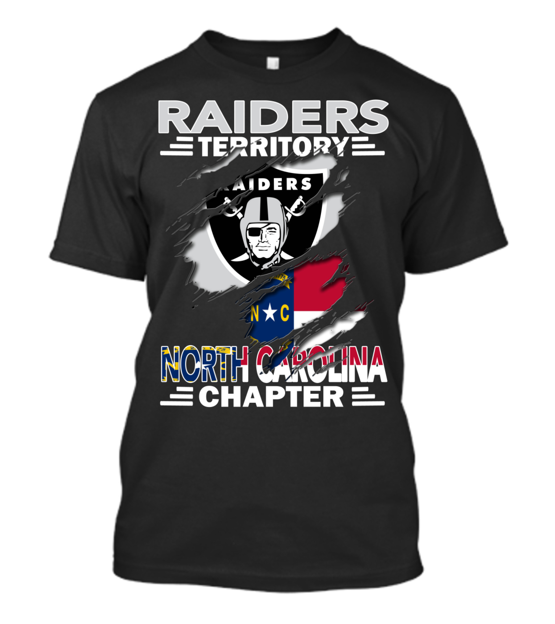Raiders Territory North Carolina Chapter Flag T-Shirt