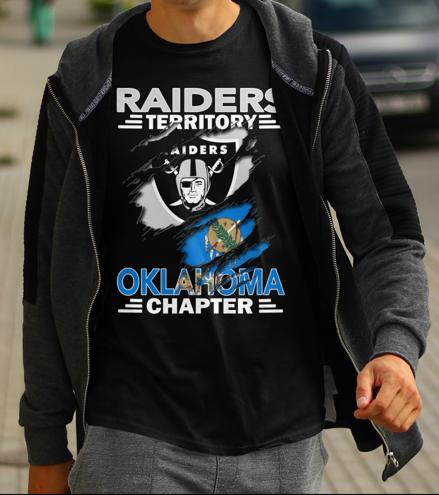 Raiders Territory Oklahoma Chapter Raiders Logo Oklahoma Flag T-Shirt