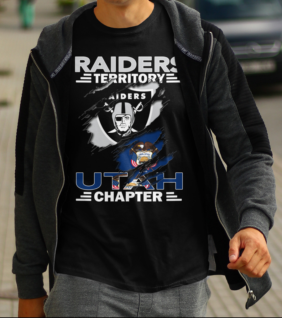 Raiders Territory Utah Chapter NFL Team Flag T-Shirt