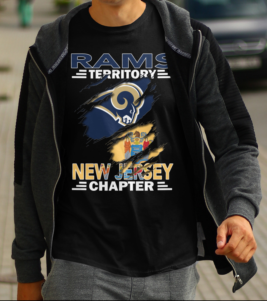 Rams Territory New Jersey Chapter Featuring Iconic Ram Logo And State Seal T-Shirt