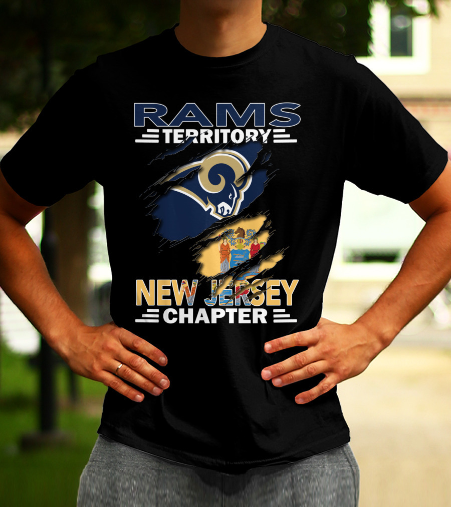 Rams Territory New Jersey Chapter Featuring Iconic Ram Logo And State Seal T-Shirt