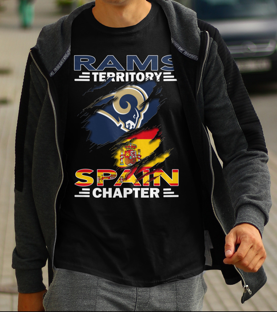 Rams Territory Spain Chapter Flag Crest T-Shirt