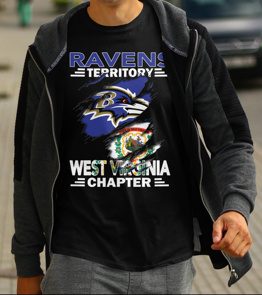 Ravens Territory West Virginia Chapter State Of West Virginia Ravens T-Shirt