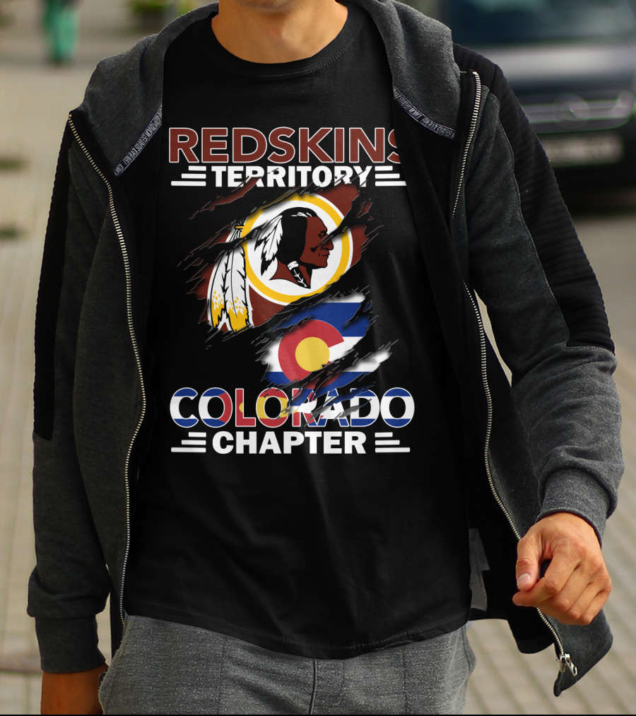Redskins Territory Colorado Chapter Iconic Team Logo And State Pride T-Shirt